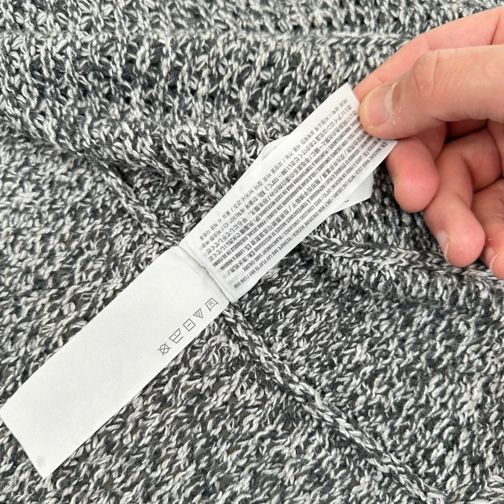 Abercrombie & Fitch Women's S Small Gray Knit Long Open Cardigan Sweater Pocket - Picture 8 of 11